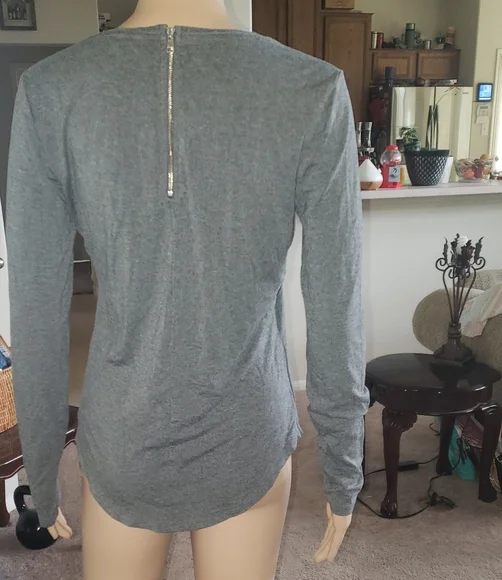 Ann Taylor s soft smooth jersey knit exposed back zip - Picture 3 of 6